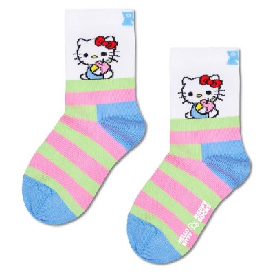 чорапи,мъжки,чорапи,дамски,чорапи,happy,socks,hello,kitty,stripe,crew,socks,multicolor,(multicolor)