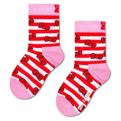 чорапи,мъжки,чорапи,дамски,чорапи,happy,socks,hello,kitty,stripes&bows,crew,socks,pink,(multicolor)