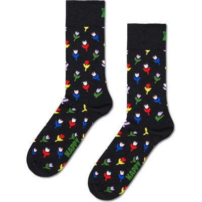 чорапи,мъжки,чорапи,дамски,чорапи,happy,socks,mini,tulip,crew,socks,black,(black,multi)