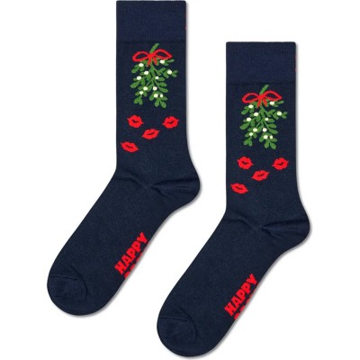 чорапи,мъжки,чорапи,дамски,чорапи,happy,socks,mistletoe,crew,socks,blue,(multicolor)