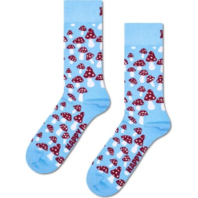 чорапи,мъжки,чорапи,дамски,чорапи,happy,socks,mushroom,sock,crew,socks,blue,(light,blue,multi)