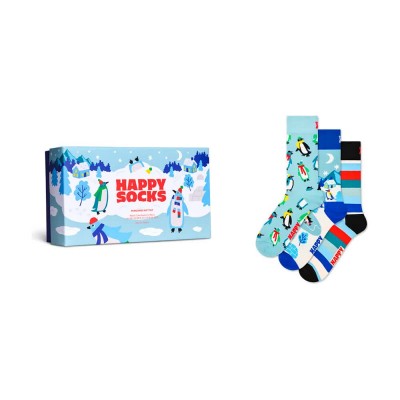 чорапи,мъжки,чорапи,дамски,чорапи,happy,socks,penguin,gift,set,crew,socks,3,pairs,multicolor,(multicolor)