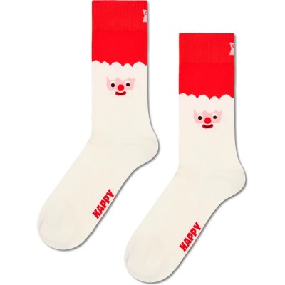 чорапи,мъжки,чорапи,дамски,чорапи,happy,socks,santa,face,crew,socks,white,(white,red)