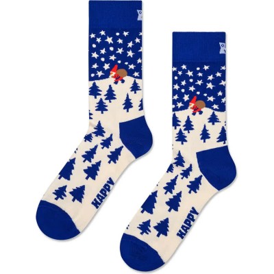 чорапи,мъжки,чорапи,дамски,чорапи,happy,socks,santa,on,the,way,crew,socks,blue,(blue,white)