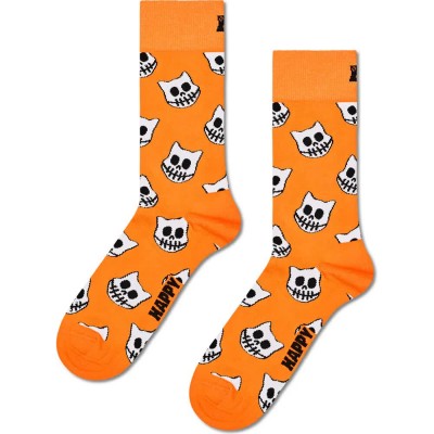 чорапи,мъжки,чорапи,дамски,чорапи,happy,socks,skelly,cat,socks,orange,(orange,white)