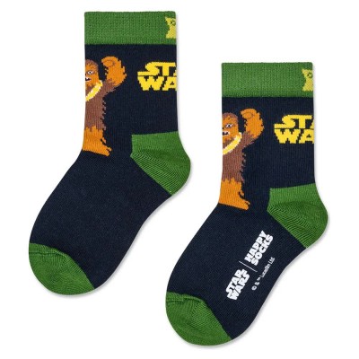 чорапи,мъжки,чорапи,дамски,чорапи,happy,socks,star,wars™,chewie,crew,socks,blue,(multicolor)