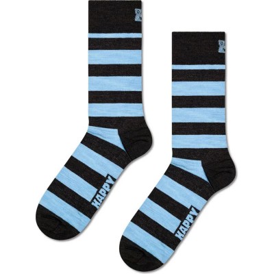 чорапи,мъжки,чорапи,дамски,чорапи,happy,socks,stripe,wool,crew,socks,blue,(light,blue,black)