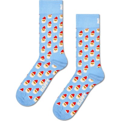 чорапи,мъжки,чорапи,дамски,чорапи,happy,socks,tiny,santa,crew,socks,blue,(multicolor)