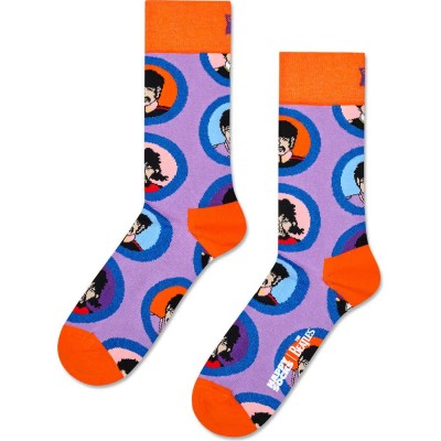 чорапи,мъжки,чорапи,дамски,чорапи,happy,socks,the,beatles,the,band,crew,socks,purple,(multicolor)