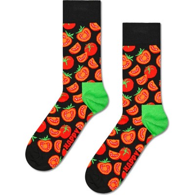 чорапи,мъжки,чорапи,дамски,чорапи,happy,socks,tomato,crew,socks,black,(multicolor)