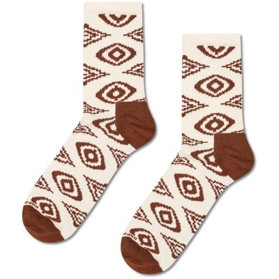 чорапи,мъжки,чорапи,дамски,чорапи,happy,socks,trippy,sneaker,crew,socks,white,(white,brown)
