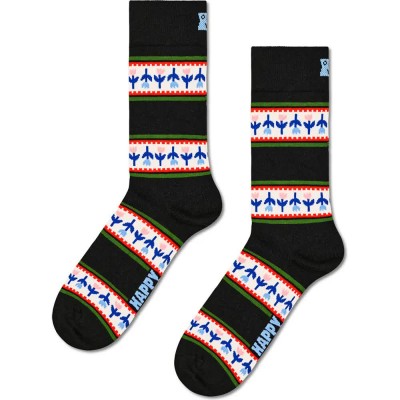 чорапи,мъжки,чорапи,дамски,чорапи,happy,socks,tulip,stripe,crew,socks,black,(black,multi)
