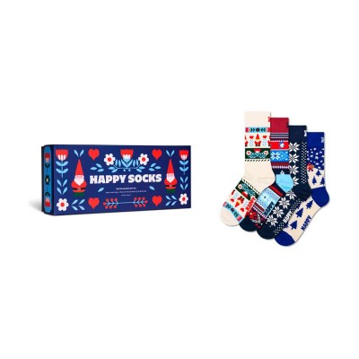 чорапи,мъжки,чорапи,дамски,чорапи,happy,socks,winter,holiday,gift,set,crew,socks,4,pairs,multicolor,(multicolor)