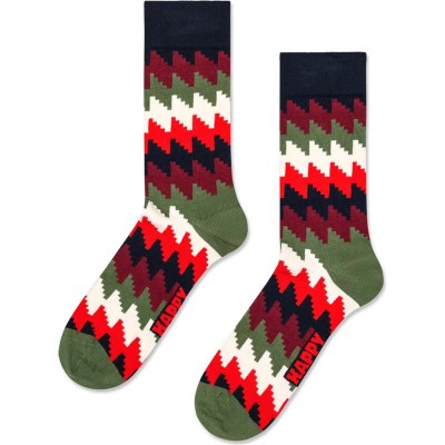 чорапи,мъжки,чорапи,дамски,чорапи,happy,socks,zig,zag,crew,socks,multicolor,(dark,green,multi)