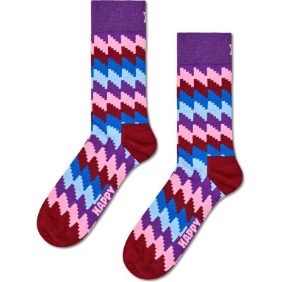 чорапи,мъжки,чорапи,дамски,чорапи,happy,socks,zig,zag,crew,socks,multicolor,(multicolor)