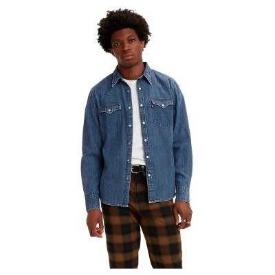 риза,с,дълъг,ръкав,дамски,ризи,мъжки,ризи,levi´s,®,barstow,western,standard,long,sleeve,shirt,refurbished,blue,(ab935,indigo,stonewash)