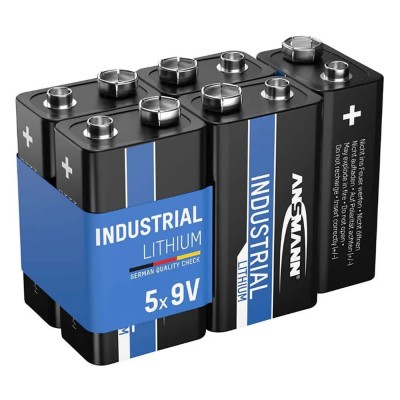 батерии,ansmann,bat,9v,5x,lithium,batteries,clear,(blue,silver)