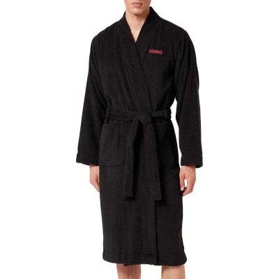 хавлии,hugo,terry,gown,10253946,bathrobe,refurbished,black,(black)