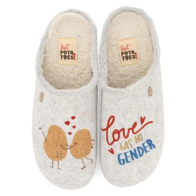 пантофи,мъжки,пантофи,дамски,пантофи,hot,potatoes,ploce,slippers,white,grey,(grey,gray)
