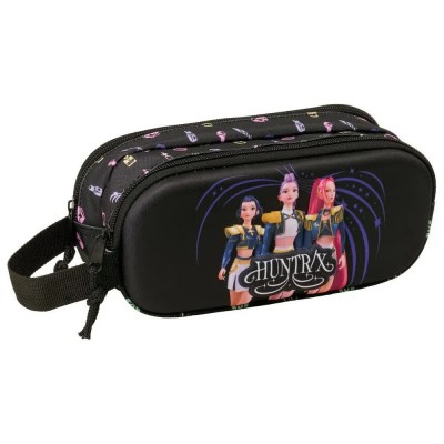 ученически,принадлежности,safta,k,pop,demon,hunters,sound,3d,double,pencil,case,black,(multicolor)