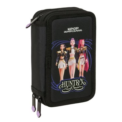 ученически,принадлежности,safta,k,pop,demon,hunters,sound,triple,pencil,case,37,pieces,black,(multicolor)