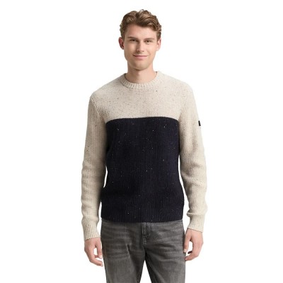 блуза,мъжки,пуловери,дамски,пуловери,tom,tailor,1048712,sweater,beige,(offwhite,navy,color,block)