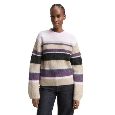 блуза,дамски,блузи,tom,tailor,1049075,sweatshirt,multicolor,(beige,lilac,multicolor,stripe)