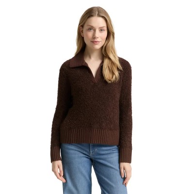 блуза,мъжки,пуловери,дамски,пуловери,tom,tailor,1049148,sweater,brown,(dark,pecan,brown,melange)