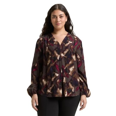 дамски,блузи,tom,tailor,1049542,long,sleeve,blouse,brown,(dark,pecan,brown,melange)