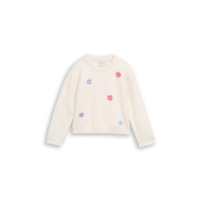 блуза,детски,блузи,tom,tailor,1053090,sweatshirt,white,(gardenia,white)