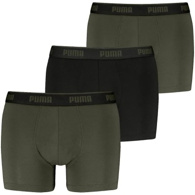 боксерки,мъжко,бельо,puma,everyday,basics,boxers,3,units,refurbished,green,black,(forest,night)
