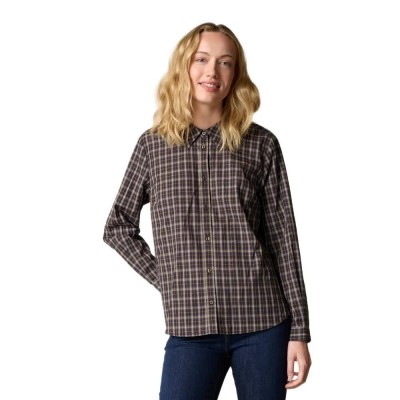 карирана,риза,дамски,ризи,мъжки,ризи,redgreen,abigail,long,sleeve,shirt,brown,(navy,check)