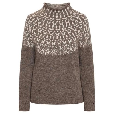 блуза,мъжки,пуловери,дамски,пуловери,redgreen,jesebel,high,neck,sweater,brown,(dark,brown,melange)