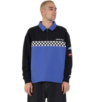 блуза,мъжки,пуловери,santa,cruz,podium,crew,half,zip,sweatshirt,black,sapphire