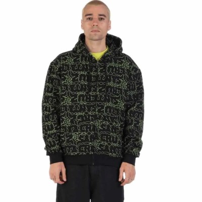 блуза,мъжки,пуловери,santa,cruz,punk,web,full,zip,sweatshirt,black,green,web