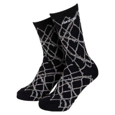 чорапи,мъжки,чорапи,дамски,чорапи,santa,cruz,spot,chain,crew,socks,black,(black)