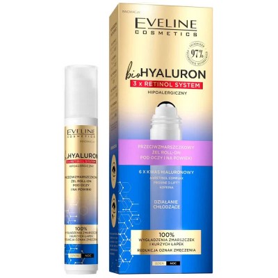 очна,линия,eveline,bio,hyaluron,3xretinol,system,15ml,eye,contour,clear
