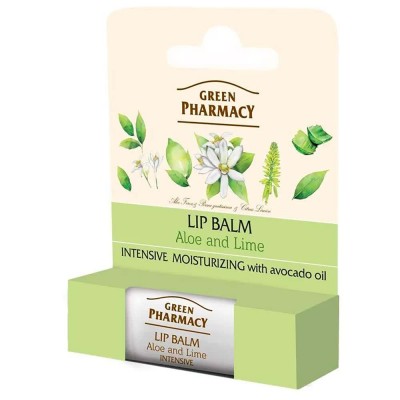 козметика,за,овлажняване,green,pharmacy,intensive,moisturizing,avocado,oil,aloe&lime,spf10,lip,balm,clear