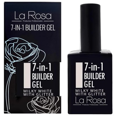 специфични,козметични,продукти,la,rosa,7in1,milky,white,with,glitter,nail,builder,gel