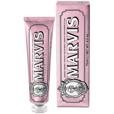 хигиена,тяло,marvis,sensitive,gums,gentle,mint,75ml,toothpaste,pink