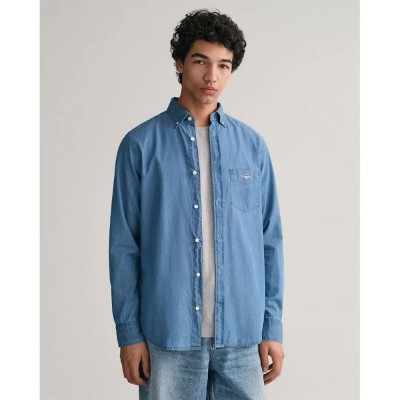 риза,с,дълъг,ръкав,дамски,ризи,мъжки,ризи,gant,reg,indigo,bd,long,sleeve,shirt,refurbished,blue,(semi,light,blue)