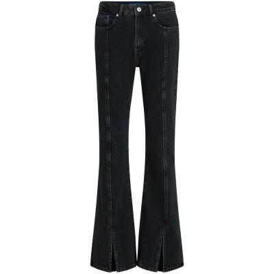 дънки,мъжки,панталони,дамски,панталони,karl,lagerfeld,jeans,b3w10063,flare,fit,high,waist,jeans,black,(minimal,washed,black)