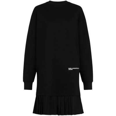 рокля,дамски,поли,и,рокли,karl,lagerfeld,jeans,b3w13005,long,sleeve,short,dress,black,(black)