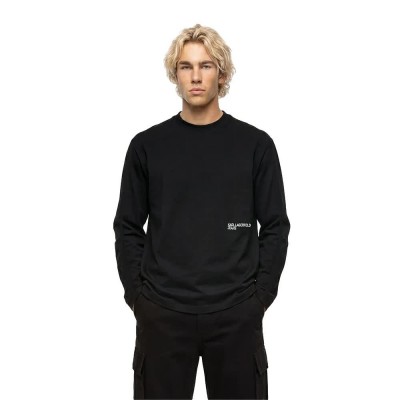 тениска,мъжки,тениски,дамски,тениски,karl,lagerfeld,jeans,b4m17036,long,sleeve,t,shirt,black,(black)