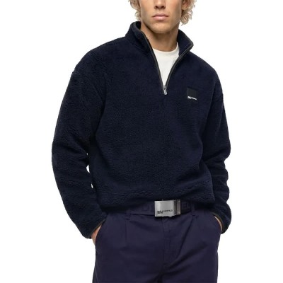 блуза,мъжки,пуловери,karl,lagerfeld,jeans,b4m20057,half,zip,sweatshirt,blue,(peacoat)