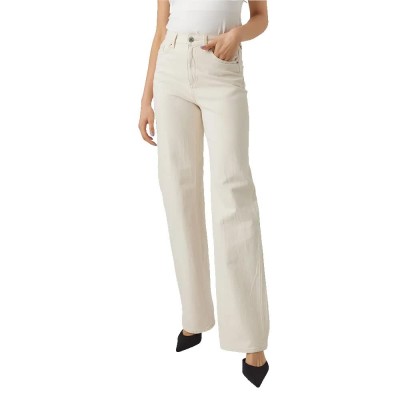 дънки,мъжки,панталони,дамски,панталони,vero,moda,tessa,wide,fit,high,waist,jeans,refurbished,beige,(ecru)