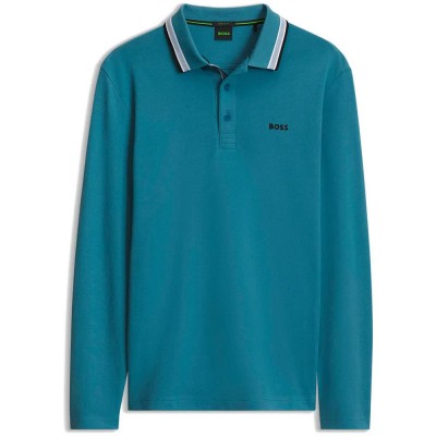 дамски,блузи,с,яка,мъжки,блузи,с,яка,boss,plisy,10266738,green,long,sleeve,polo,blue,(bright,blue)