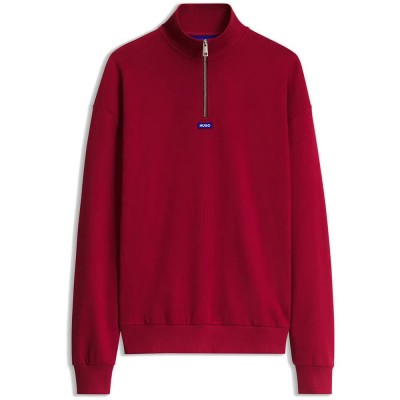 блуза,мъжки,пуловери,hugo,neeler,10249110,blue,half,zip,sweatshirt,red,(medium,red)