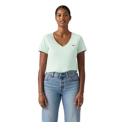 тениска,мъжки,тениски,дамски,тениски,levi´s,®,the,perfect,short,sleeve,v,neck,t,shirt,refurbished,green,(pale,blue)