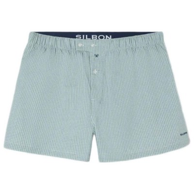 боксерки,мъжко,бельо,silbon,checkered,boxers,green,(green)